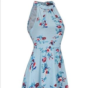 OUGES women’s halter neck dress floral sundress
